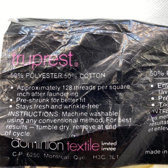 Texmade Labyrinth Truprest Twin Bed Flat Sheet Geometric Links 1970s Purple - Picture 8 of 15